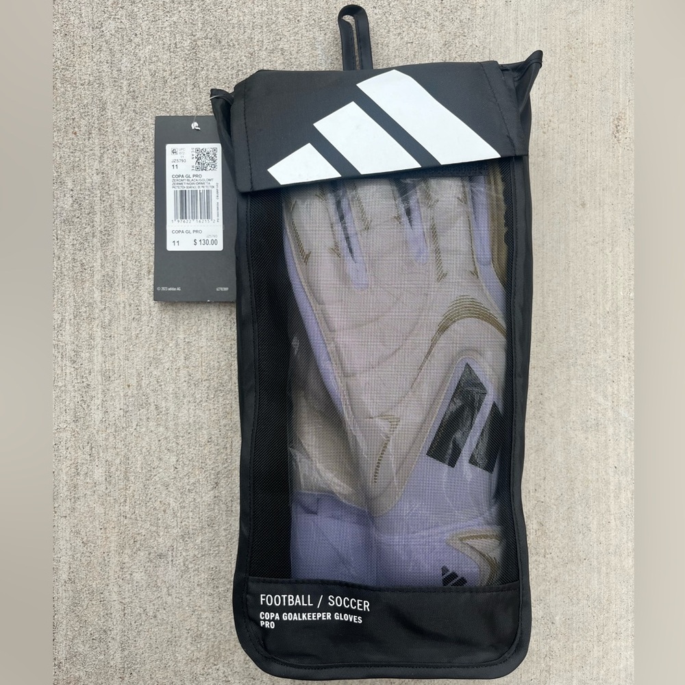 Adidas Copa GL Pro Goalkeeper Gloves White & Gold (JZ5793) Adult Size 11 $130